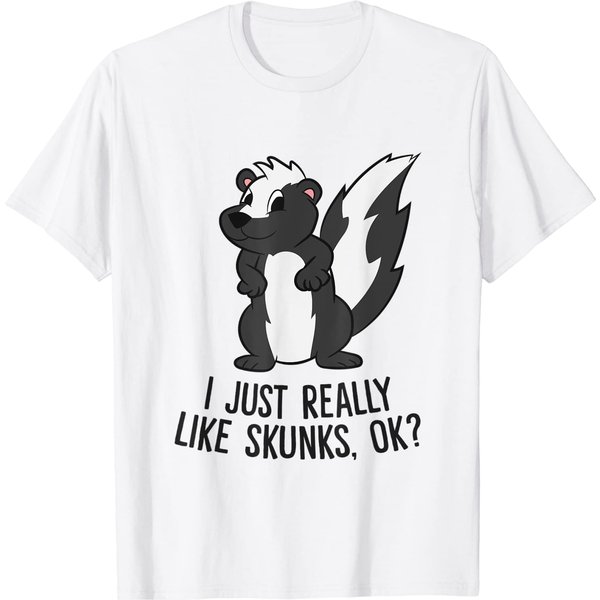 Funny Skunks Lover I Just Really Like Skunks T-Shirt-image