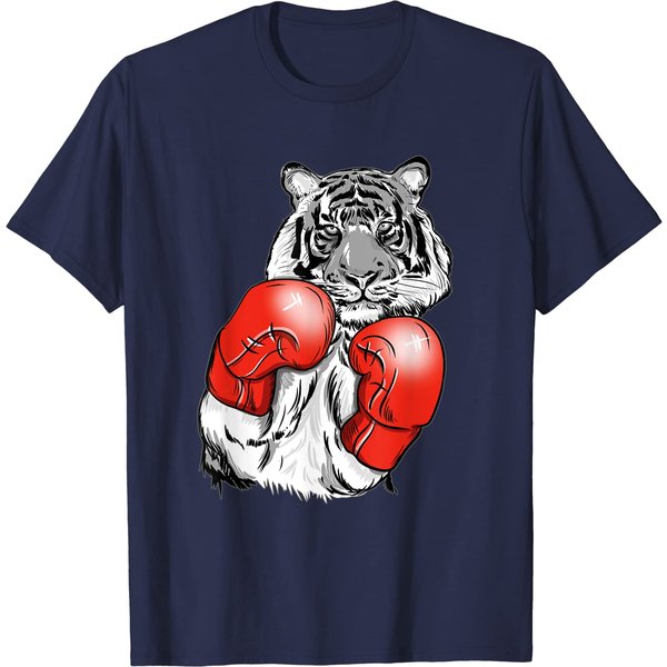 Boxing Tiger With Red Gloves Kids Adults T-Shirt-image