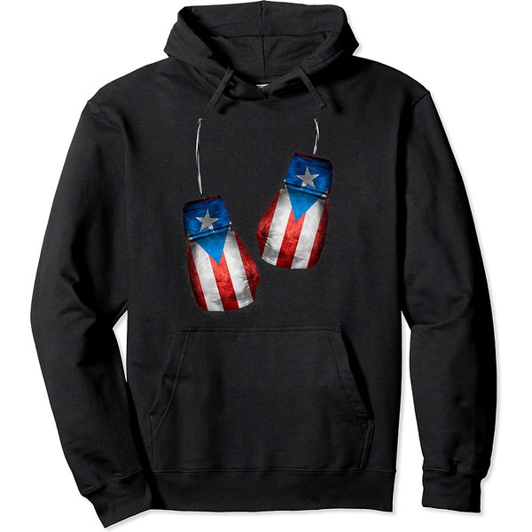 Boricua Boxers | Boxing Fans Gloves Puerto Rico Flag Pullover Hoodie-image