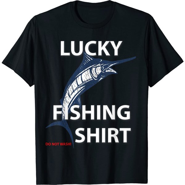 Lucky Fishing Shirt Funny Fisherman T-Shirt-image
