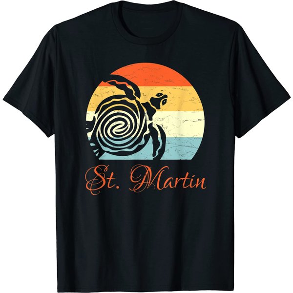 St. Martin Caribbean Vintage Throwback Vacation T-Shirt-image