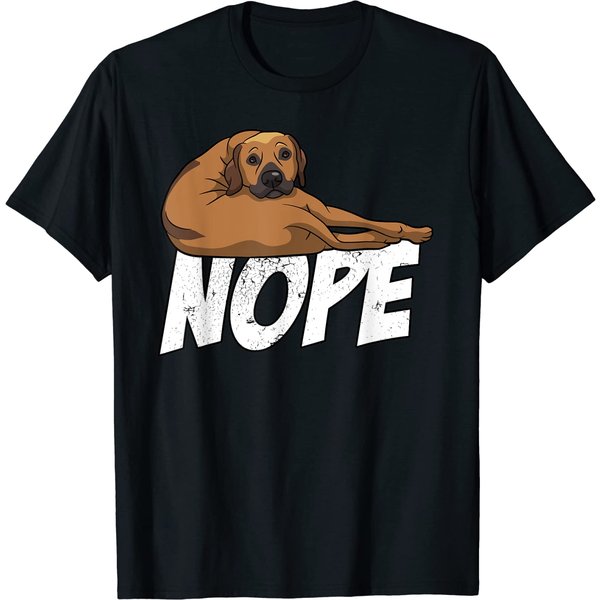 Nope Lazy Rhodesian Ridgeback Dog Lover Gift T-Shirt-image