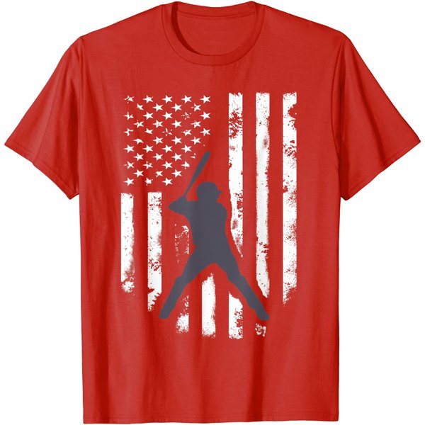 American Flag Baseball T Shirt-image