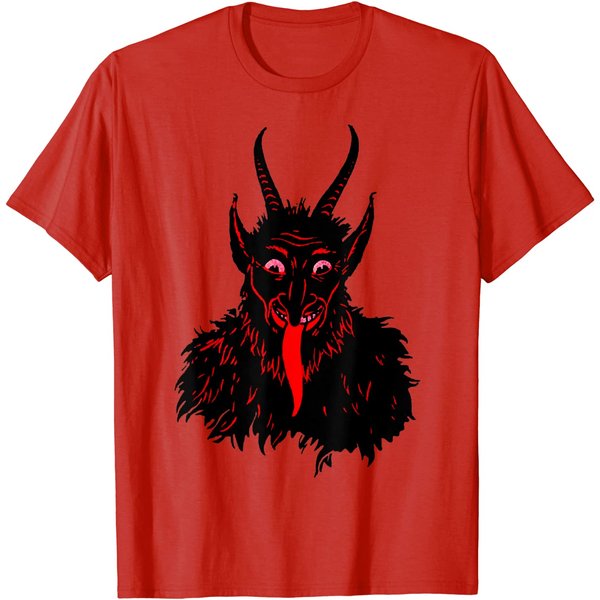 Vintage Krampus Creepy Christmas Holiday Merry Krampus T-Shirt-image