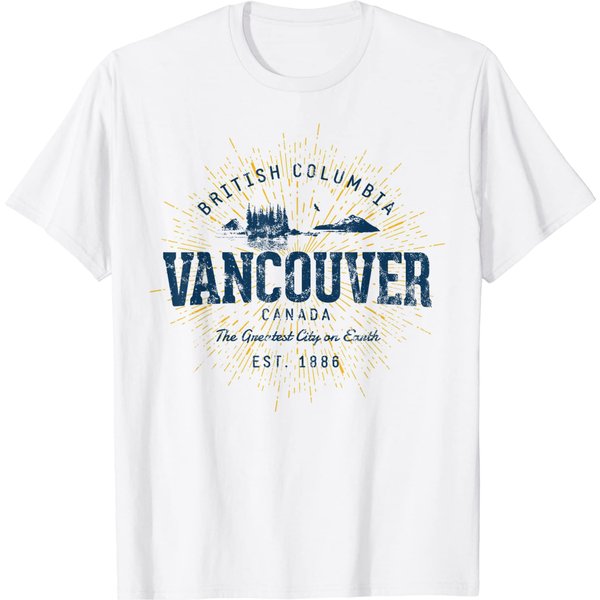 Canada Vacation Souvenir Vintage Vancouver T-Shirt-image