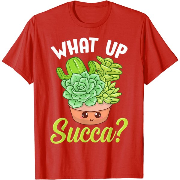 Succulent Puns What Up Succa? T Shirt-image
