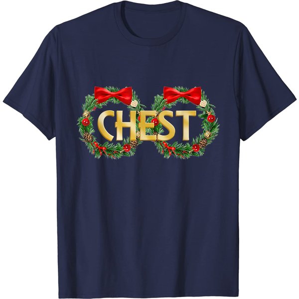 Chest Nuts Funny Matching Chestnuts Christmas Couples Nuts T-Shirt-image