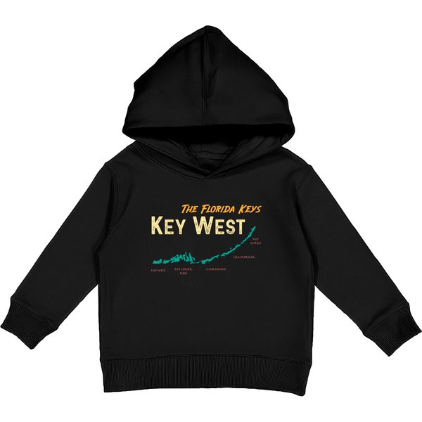 Florida Keys Map Key West Kids Pullover Hoodie-image