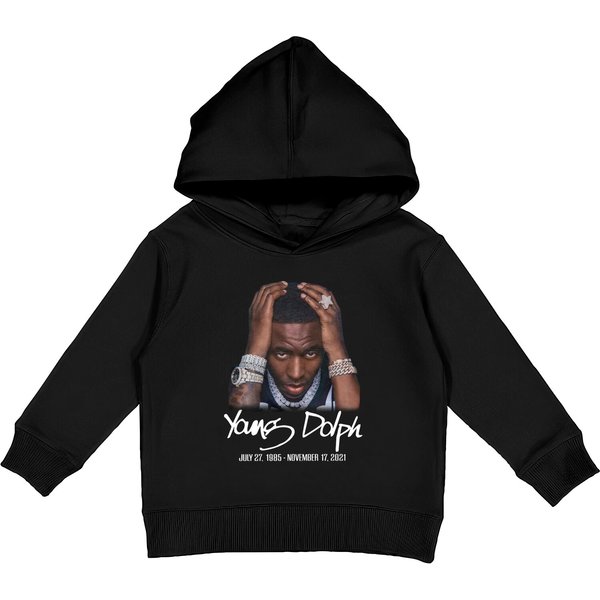 Men - Rip Young Dolph Kids Pullover Hoodie 1985-2021 Young Dolph Kids Pullover Hoodie