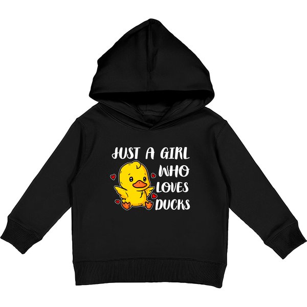 Just A Girl Who Loves Ducks Cute Duck Pullover Kids Pullover Hoodie-image