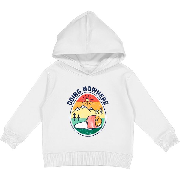 Gudetama The Lazy Egg Camping Going Nowhere Kids Pullover Hoodie-image