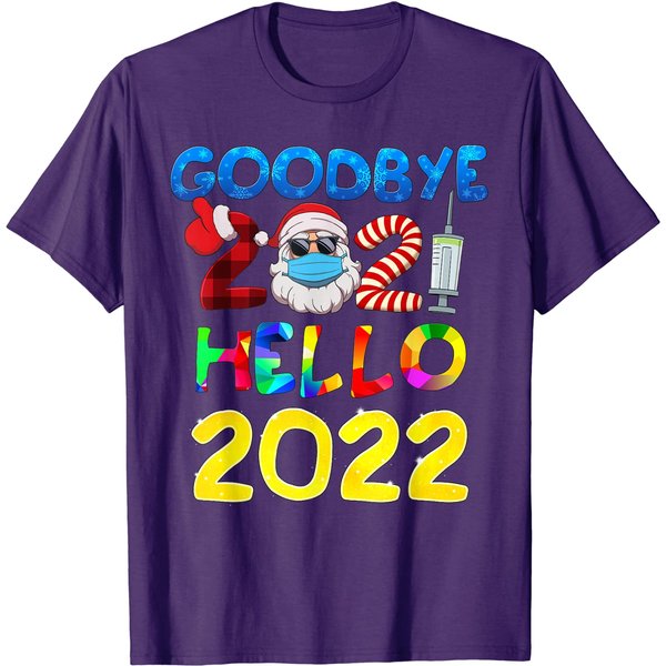 Goodbye 2021 Hello 2022 New Year T-Shirt-image