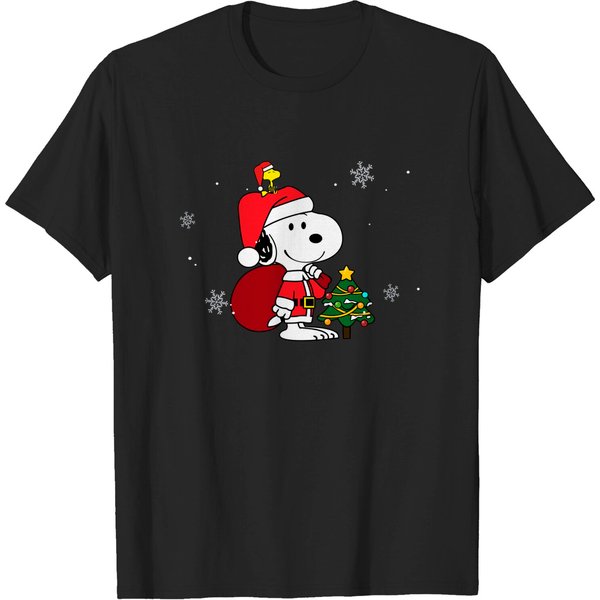 Snoopy Santa Claus Merry Christmas T-Shirts-image