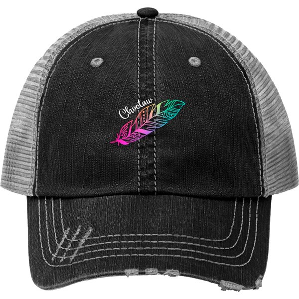 Feather Trucker Hat Native American Choctaw Tribe Trucker Hats-image