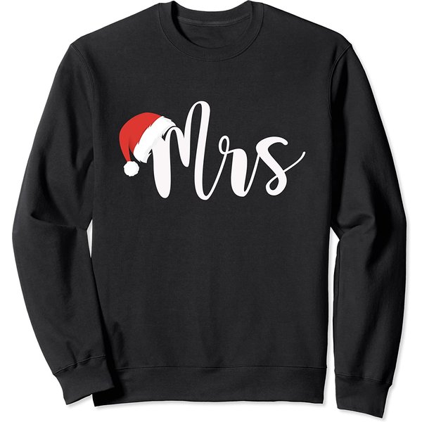 Mr And Mrs Sweatshirt Mrs Santa Claus Funny Christmas Matching Couple Wife Fiancee-image