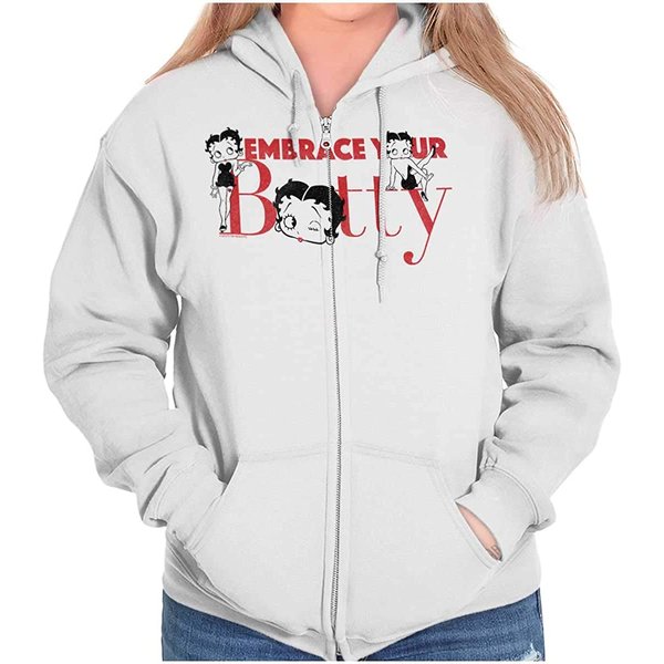 Betty Boop Embrace Your Beauty Cute Zip Hoodie-image