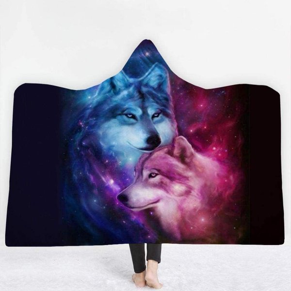 Galaxy Universe Space 3D Print Hooded Blanket-image