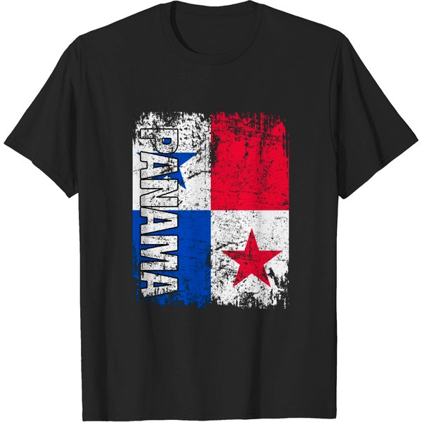 Panama Flag Vintage Distressed T Shirt-image