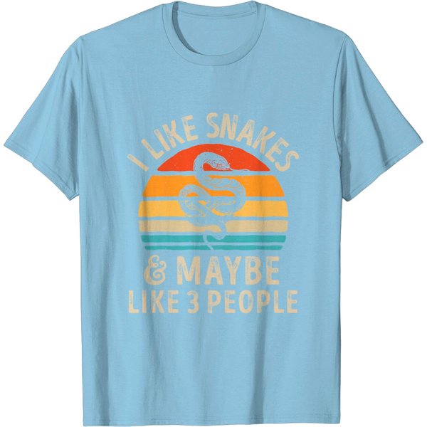 I Like Snakes And Maybe 3 People Lover Gifts T-Shirt-image