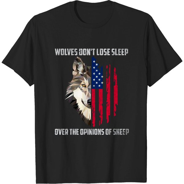 Wolves Don't Lose Sleep Over The Opinions Of Sheep T-Shirt-image