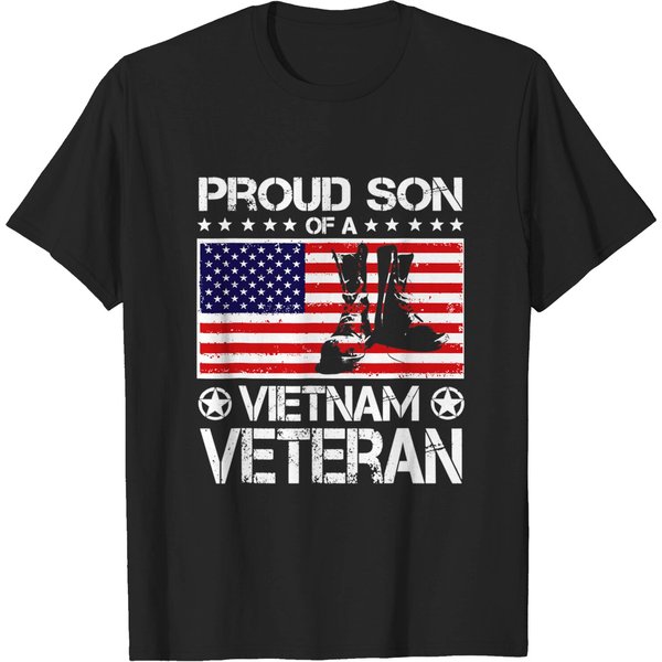 Proud Son Of Vietnam Veteran Us Flag T-Shirt-image