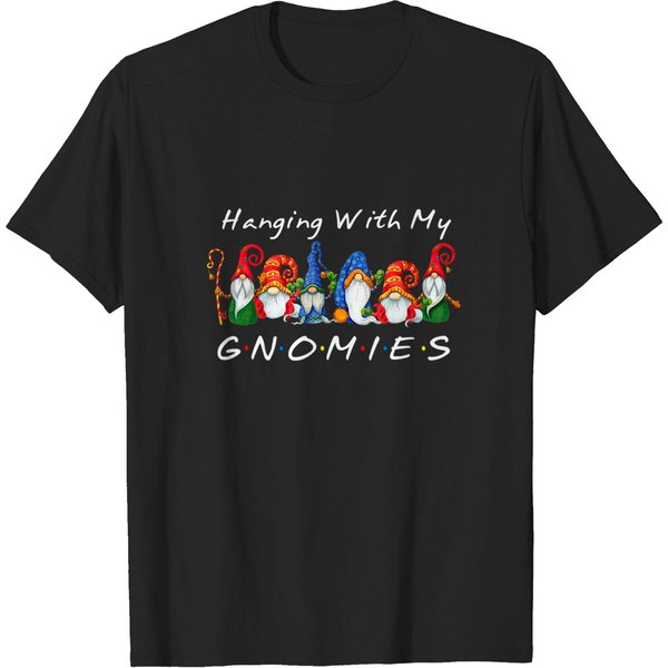 Hanging With My Gnomies Christmas T-Shirt-image