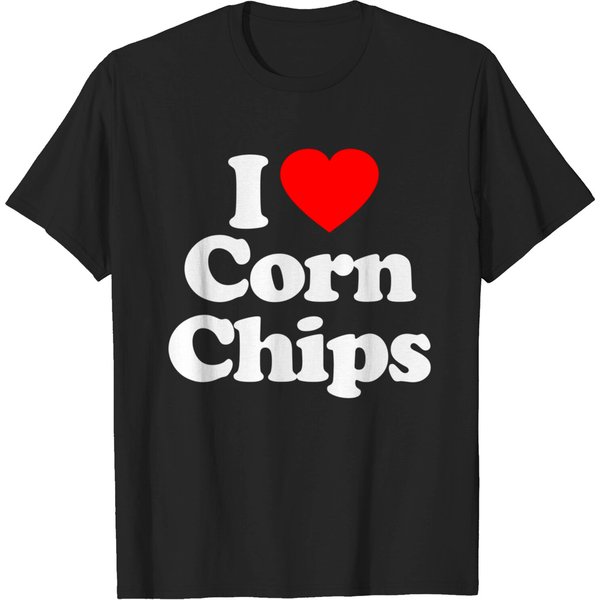 Corn Chips Love Heart Funny T-Shirt-image