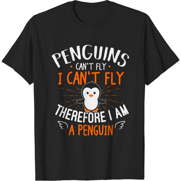 Penguins Can't Fly Penguin Lover T Shirt-image