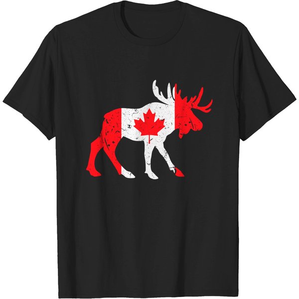 Maple Leaf Animal Canadian Flag Canada T-Shirt-image