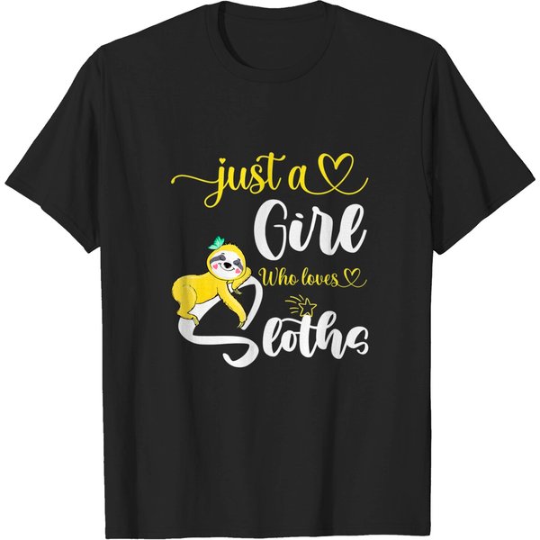 Just A Girl Who Loves Sloths Animals Lover T-Shirt-image