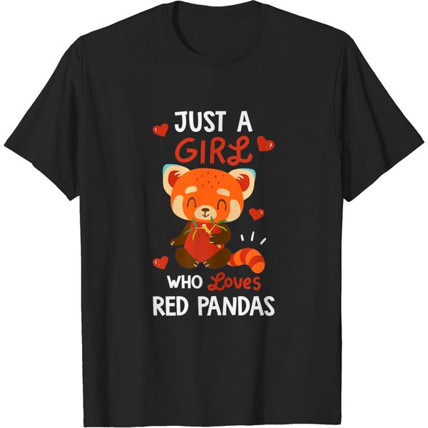 Just A Girl Who Loves Red Pandas T Shirt-image