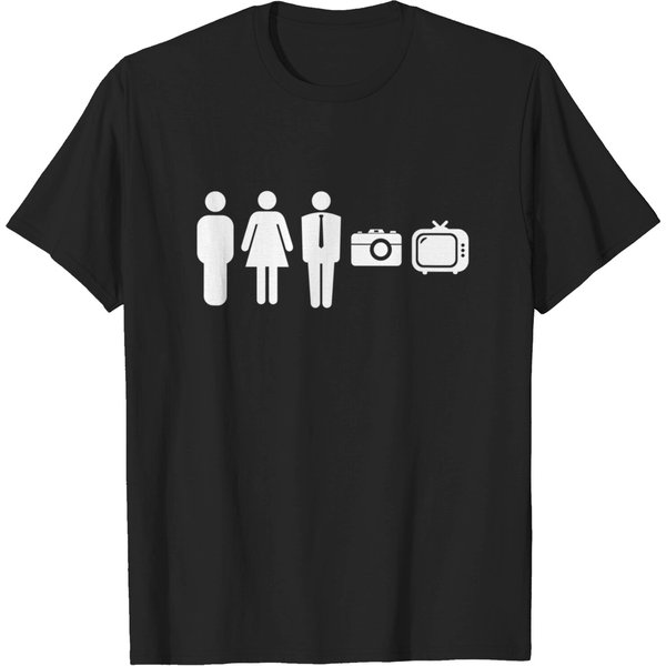 Person Woman Man Camera Tv T-Shirt-image