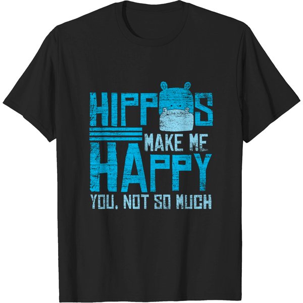 Hippos Make Me Happy T Shirt-image
