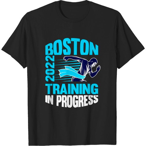 Marathon Training In Progress Boston 2021 Running Premium T-Shirt-image