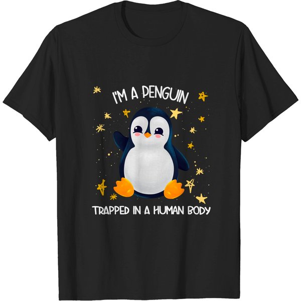 I'm A Penguin Trapped In A Human Body T-Shirt-image