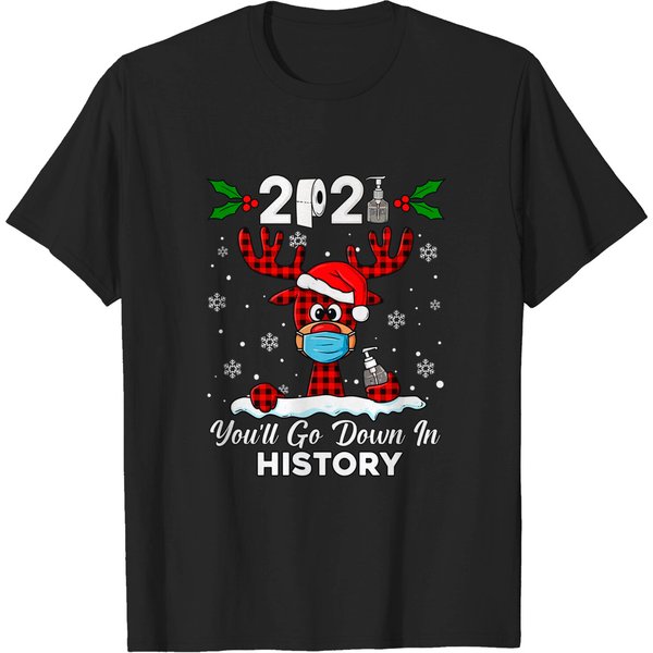2021 Christmas Reindeer Funny Xmas T-Shirt-image