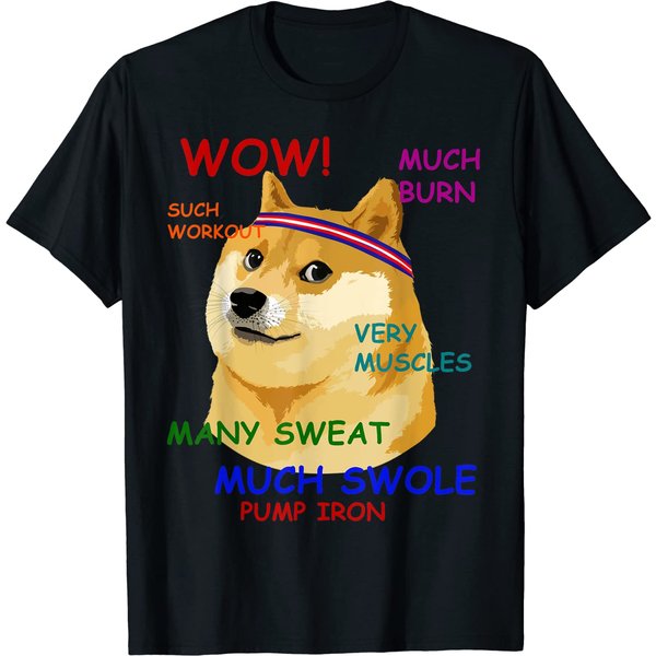Very Fitness Doge T-Shirt Wow! T-Shirt-image