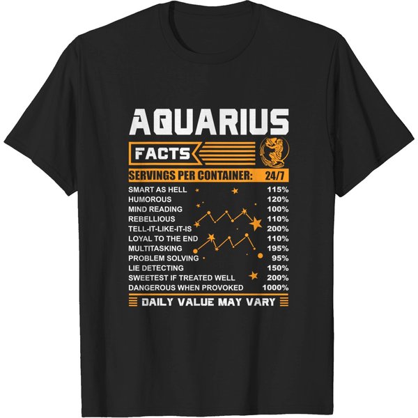 Aquarius Facts Zodiac T Shirt-image
