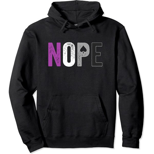 Nope Asexual Pride Hoodie - Asexuality Ace Flag Ally Gift-image