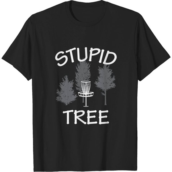 Stupid Tree Disc Golf Frisbee Shirts Gift Funny Frisbee Golf T-Shirt-image