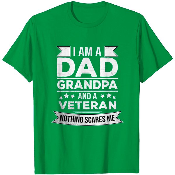 I Am A Dad Grandpa And Veteran T Shirt-image