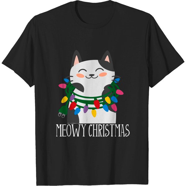 Meowy Christmas Holiday T-Shirt-image