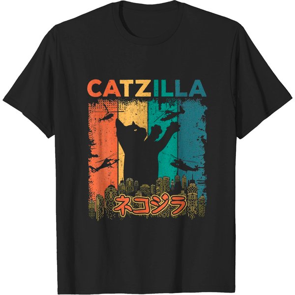 Vintage Catzilla Japanese Monster T-Shirt-image