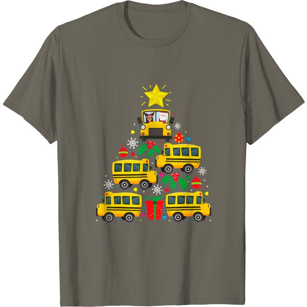 Funny School Bus Driver Christmas Tree Shirt Ornament Decor-image