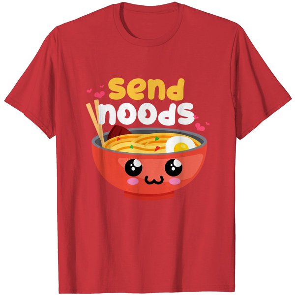 Ramen Lovers Gift T-Shirt Send Noods Funny Japanese T-Shirt-image