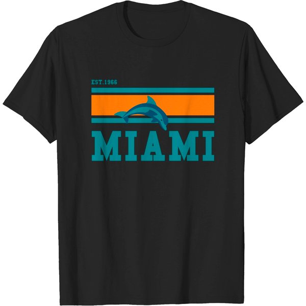 Miami Sports Team Est.1966 Athletic Novelty Dolphin T-Shirt-image