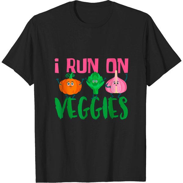 I Run On Veggies Veggie T-Shirt-image