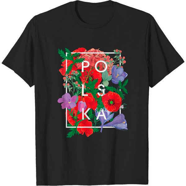Flowers Of Poland Word Art T Shirt-image