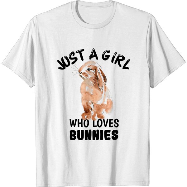 Just A Girl Who Loves Bunnies Rabbit T-Shirt-image
