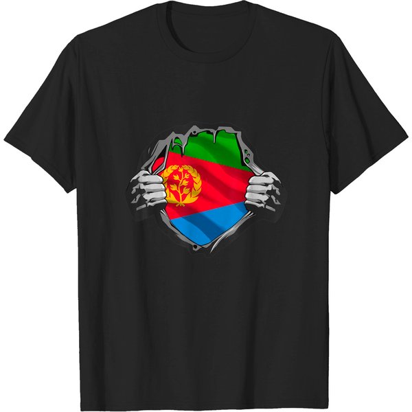 Love Eritrea Nation Proud Eritrean Flag T-Shirt-image